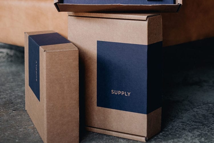 Corrugated packaging printed using digital inkjet technology.