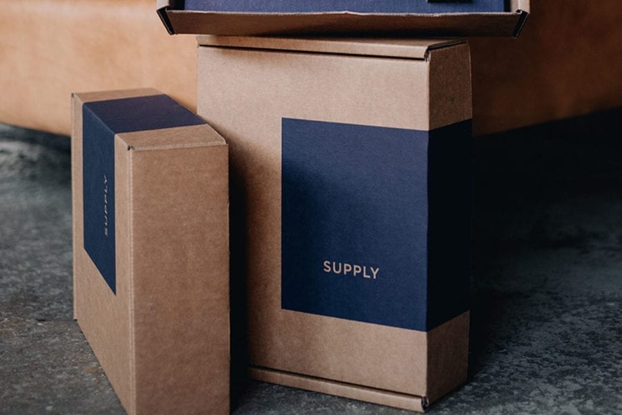 Corrugated packaging printed with inkjet technology.